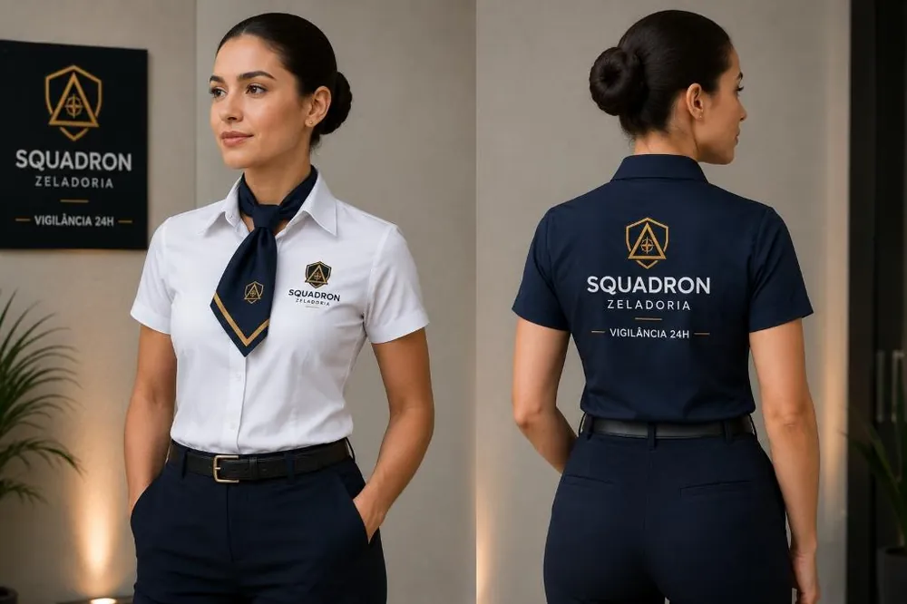 Uniforme Feminino Executivo com Lenço Squadron